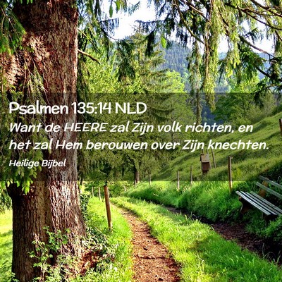Picture 02 - Psalmen 135:14 NLD - Want de HEERE zal Zijn volk richten, en het zal - Bible Verse Picture