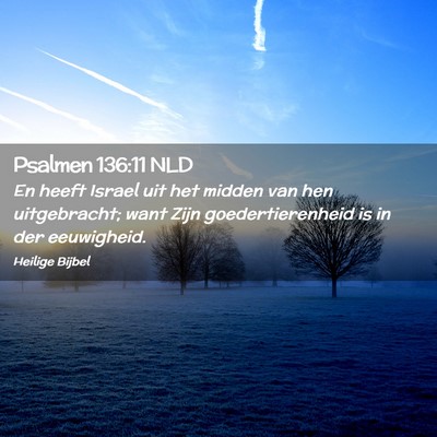 Picture 02 - Psalmen 136:11 NLD - En heeft Israel uit het midden van hen - Bible Verse Picture