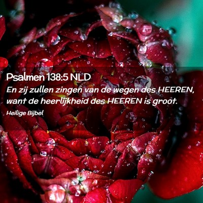 Picture 02 - Psalmen 138:5 NLD - En zij zullen zingen van de wegen des HEEREN, - Bible Verse Picture