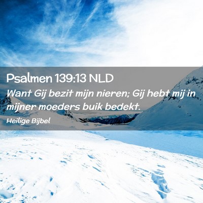 Picture 02 - Psalmen 139:13 NLD - Want Gij bezit mijn nieren; Gij hebt mij in - Bible Verse Picture