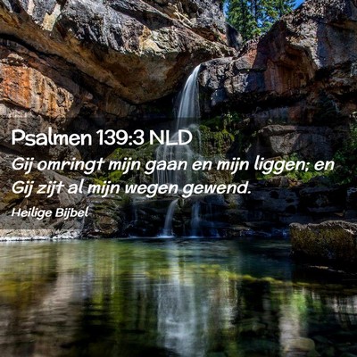 Picture 02 - Psalmen 139:3 NLD - Gij omringt mijn gaan en mijn liggen; en Gij zijt - Bible Verse Picture