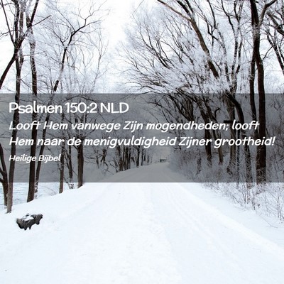 Picture 02 - Psalmen 150:2 NLD - Looft Hem vanwege Zijn mogendheden; looft Hem - Bible Verse Picture