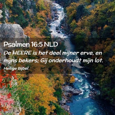 Picture 02 - Psalmen 16:5 NLD - De HEERE is het deel mijner erve, en mijns - Bible Verse Picture