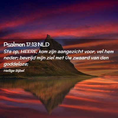 Picture 02 - Psalmen 17:13 NLD - Sta op, HEERE, kom zijn aangezicht voor, vel hem - Bible Verse Picture