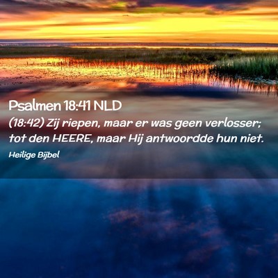 Picture 02 - Psalmen 18:41 NLD - (18:42) Zij riepen, maar er was geen verlosser; - Bible Verse Picture