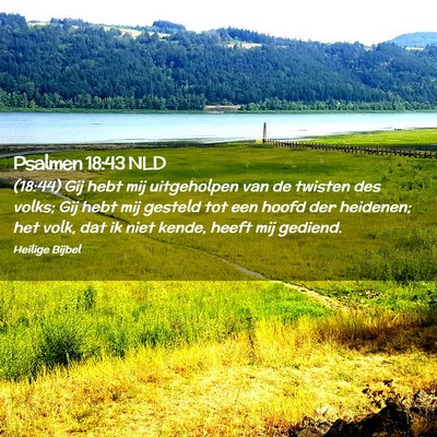 Picture 02 - Psalmen 18:43 NLD - (18:44) Gij hebt mij uitgeholpen van de twisten - Bible Verse Picture