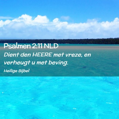 Picture 02 - Psalmen 2:11 NLD - Dient den HEERE met vreze, en verheugt u met - Bible Verse Picture
