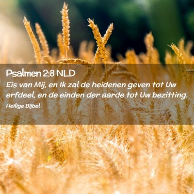 Picture 02 - Psalmen 2:8 NLD - Eis van Mij, en Ik zal de heidenen geven tot Uw - Bible Verse Picture