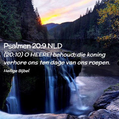 Picture 02 - Psalmen 20:9 NLD - (20:10) O HEERE! behoud; die koning verhore ons - Bible Verse Picture