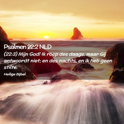 Picture 02 - Psalmen 22:2 NLD - (22:3) Mijn God! Ik roep des daags, maar Gij - Bible Verse Picture