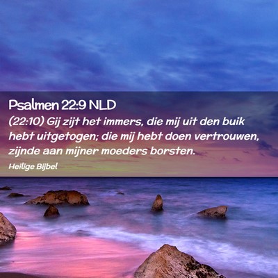 Picture 02 - Psalmen 22:9 NLD - (22:10) Gij zijt het immers, die mij uit den buik - Bible Verse Picture