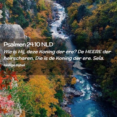 Picture 02 - Psalmen 24:10 NLD - Wie is Hij, deze Koning der ere? De HEERE der - Bible Verse Picture