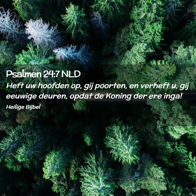 Picture 02 - Psalmen 24:7 NLD - Heft uw hoofden op, gij poorten, en verheft u, - Bible Verse Picture