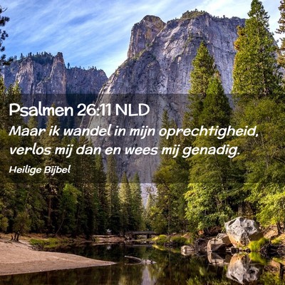 Picture 02 - Psalmen 26:11 NLD - Maar ik wandel in mijn oprechtigheid, verlos mij - Bible Verse Picture