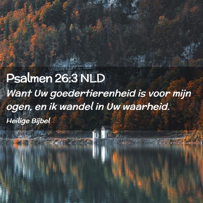 Picture 02 - Psalmen 26:3 NLD - Want Uw goedertierenheid is voor mijn ogen, en ik - Bible Verse Picture