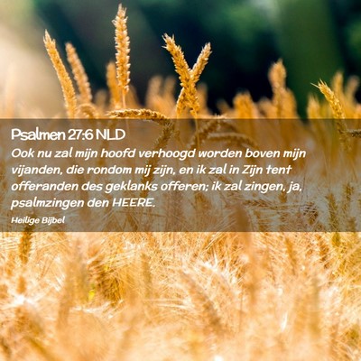 Picture 02 - Psalmen 27:6 NLD - Ook nu zal mijn hoofd verhoogd worden boven mijn - Bible Verse Picture