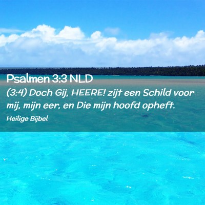 Picture 02 - Psalmen 3:3 NLD - (3:4) Doch Gij, HEERE! zijt een Schild voor mij, - Bible Verse Picture