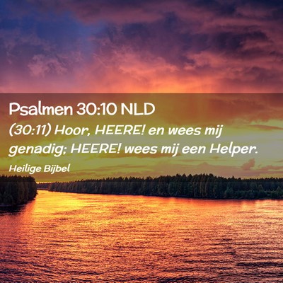 Picture 02 - Psalmen 30:10 NLD - (30:11) Hoor, HEERE! en wees mij genadig; HEERE! - Bible Verse Picture