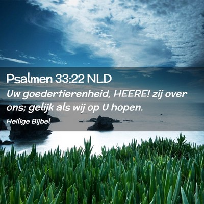 Picture 02 - Psalmen 33:22 NLD - Uw goedertierenheid, HEERE! zij over ons; gelijk - Bible Verse Picture