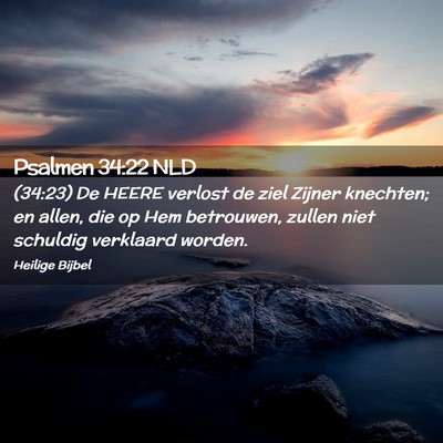 Picture 02 - Psalmen 34:22 NLD - (34:23) De HEERE verlost de ziel Zijner knechten; - Bible Verse Picture
