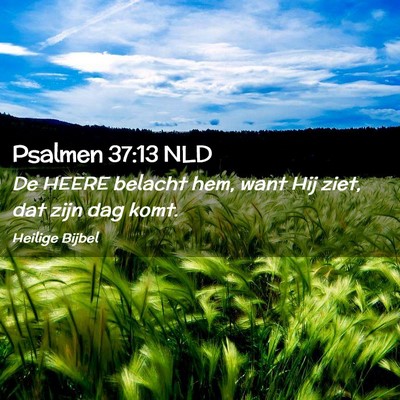 Picture 02 - Psalmen 37:13 NLD - De HEERE belacht hem, want Hij ziet, dat zijn dag - Bible Verse Picture