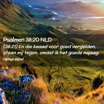 Picture 02 - Psalmen 38:20 NLD - (38:21) En die kwaad voor goed vergelden, staan - Bible Verse Picture