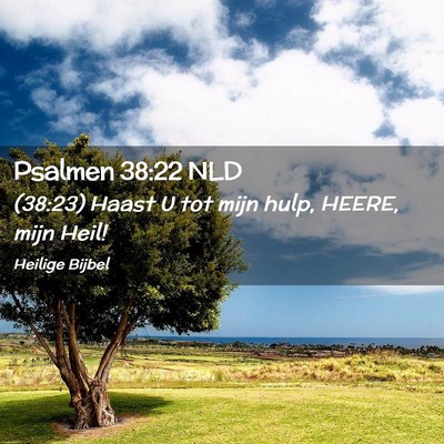 Picture 02 - Psalmen 38:22 NLD - (38:23) Haast U tot mijn hulp, HEERE, mijn - Bible Verse Picture
