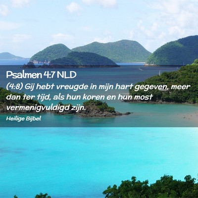 Picture 02 - Psalmen 4:7 NLD - (4:8) Gij hebt vreugde in mijn hart gegeven, meer - Bible Verse Picture