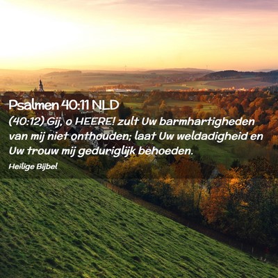 Picture 02 - Psalmen 40:11 NLD - (40:12) Gij, o HEERE! zult Uw barmhartigheden van - Bible Verse Picture