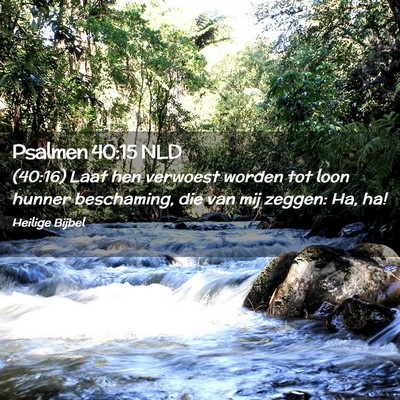 Picture 02 - Psalmen 40:15 NLD - (40:16) Laat hen verwoest worden tot loon hunner - Bible Verse Picture