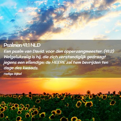 Picture 02 - Psalmen 41:1 NLD - Een psalm van David, voor den opperzangmeester. - Bible Verse Picture