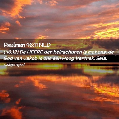 Picture 02 - Psalmen 46:11 NLD - (46:12) De HEERE der heirscharen is met ons; de - Bible Verse Picture