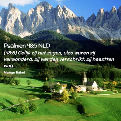 Picture 02 - Psalmen 48:5 NLD - (48:6) Gelijk zij het zagen, alzo waren zij - Bible Verse Picture