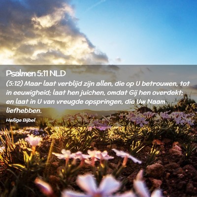 Picture 02 - Psalmen 5:11 NLD - (5:12) Maar laat verblijd zijn allen, die op U - Bible Verse Picture