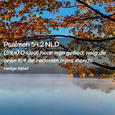 Picture 02 - Psalmen 54:2 NLD - (54:4) O God! hoor mijn gebed; neig de oren tot - Bible Verse Picture