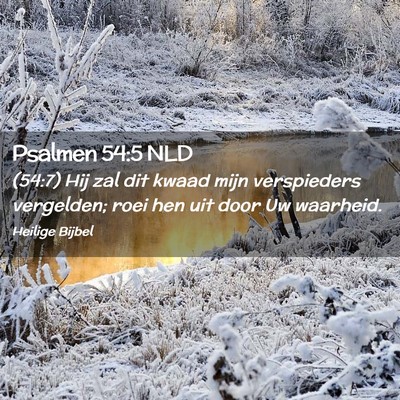 Picture 02 - Psalmen 54:5 NLD - (54:7) Hij zal dit kwaad mijn verspieders - Bible Verse Picture