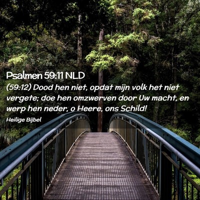 Picture 02 - Psalmen 59:11 NLD - (59:12) Dood hen niet, opdat mijn volk het niet - Bible Verse Picture