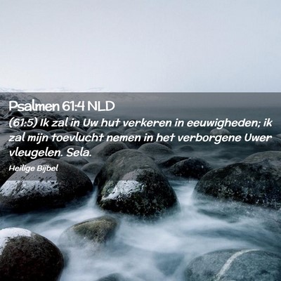 Picture 02 - Psalmen 61:4 NLD - (61:5) Ik zal in Uw hut verkeren in eeuwigheden; - Bible Verse Picture