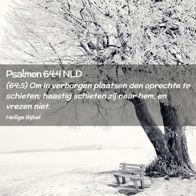Picture 02 - Psalmen 64:4 NLD - (64:5) Om in verborgen plaatsen den oprechte te - Bible Verse Picture