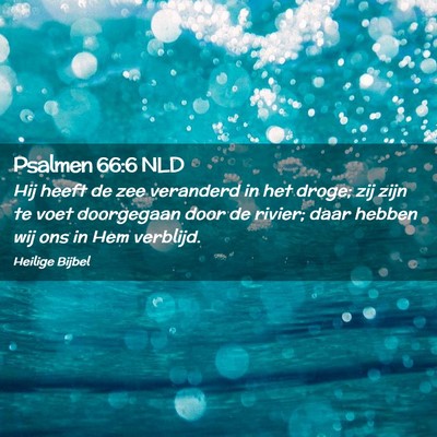 Picture 02 - Psalmen 66:6 NLD - Hij heeft de zee veranderd in het droge; zij zijn - Bible Verse Picture