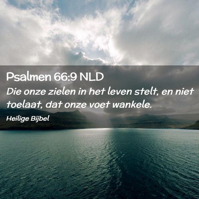 Picture 02 - Psalmen 66:9 NLD - Die onze zielen in het leven stelt, en niet - Bible Verse Picture