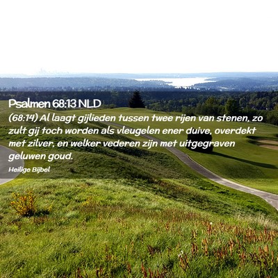 Picture 02 - Psalmen 68:13 NLD - (68:14) Al laagt gijlieden tussen twee rijen van - Bible Verse Picture