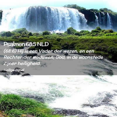 Picture 02 - Psalmen 68:5 NLD - (68:6) Hij is een Vader der wezen, en een Rechter - Bible Verse Picture