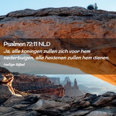 Picture 02 - Psalmen 72:11 NLD - Ja, alle koningen zullen zich voor hem - Bible Verse Picture