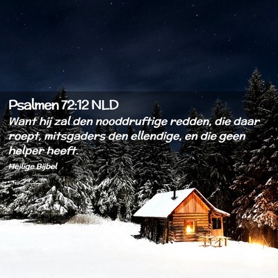 Picture 02 - Psalmen 72:12 NLD - Want hij zal den nooddruftige redden, die daar - Bible Verse Picture