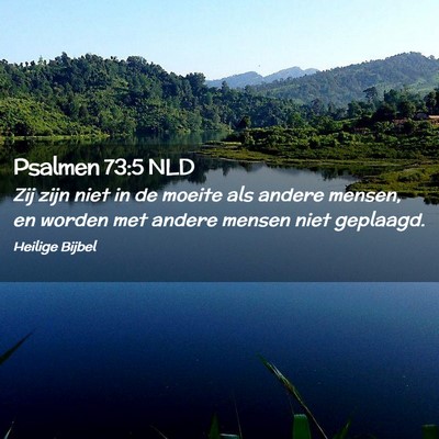 Picture 02 - Psalmen 73:5 NLD - Zij zijn niet in de moeite als andere mensen, en - Bible Verse Picture