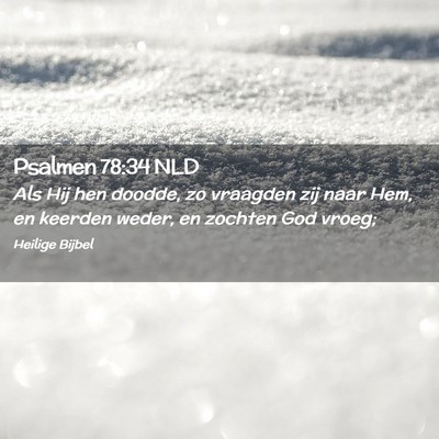 Picture 02 - Psalmen 78:34 NLD - Als Hij hen doodde, zo vraagden zij naar Hem, en - Bible Verse Picture