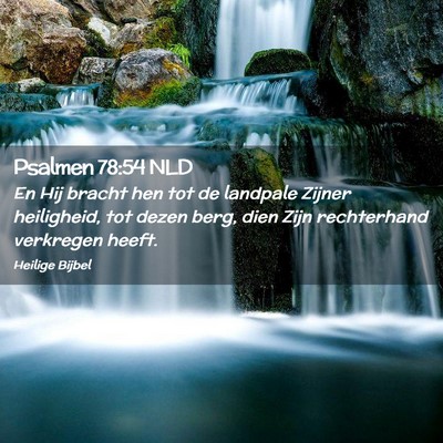 Picture 02 - Psalmen 78:54 NLD - En Hij bracht hen tot de landpale Zijner - Bible Verse Picture