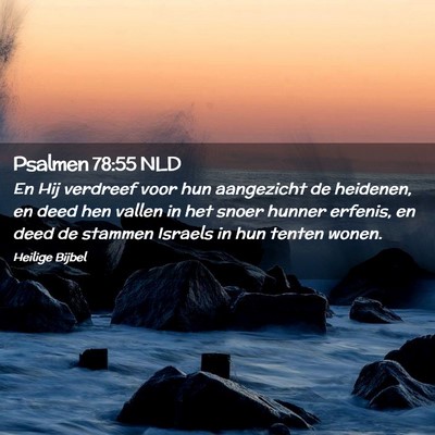 Picture 02 - Psalmen 78:55 NLD - En Hij verdreef voor hun aangezicht de heidenen, - Bible Verse Picture