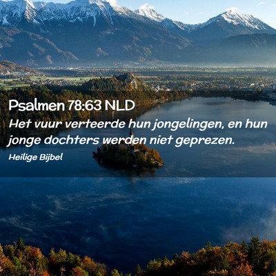 Picture 02 - Psalmen 78:63 NLD - Het vuur verteerde hun jongelingen, en hun jonge - Bible Verse Picture